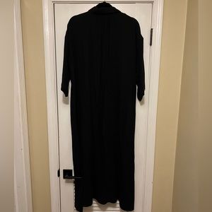 Madewell Black Gauze Midi Dress Size M